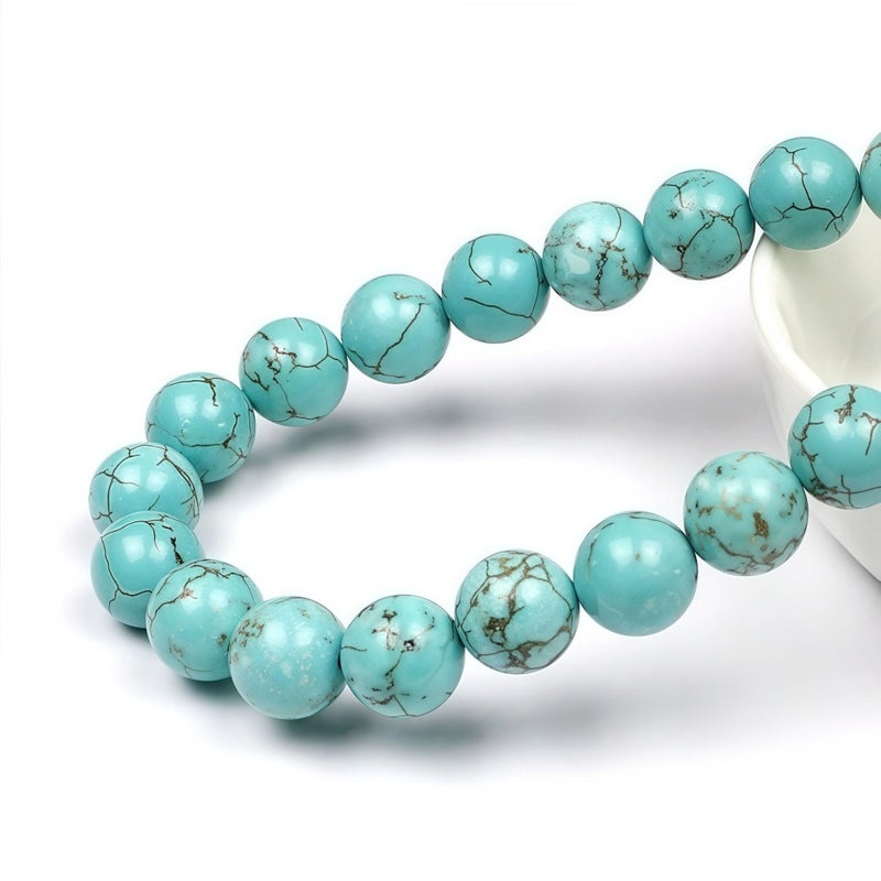 MJDCB Best Sellers Stone Beads Turquoise Round Loose Beads for Jewelry Making DIY Bracelet Necklace (4mm) - Image 2